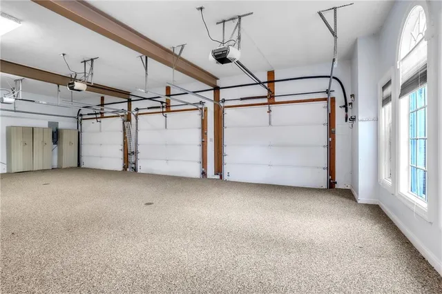 a view of a garage