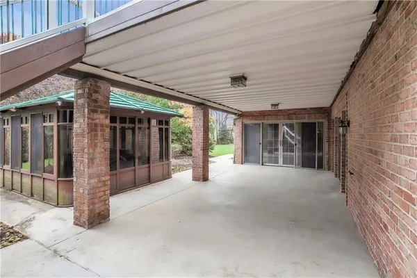 a view of a porch