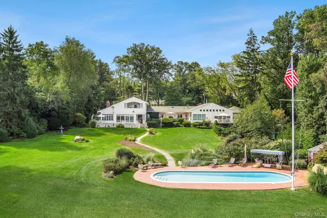 a garden view with a seating space and garden