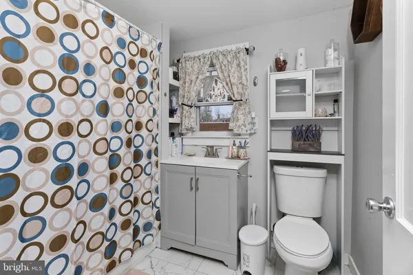 a bathroom with a toilet and a sink