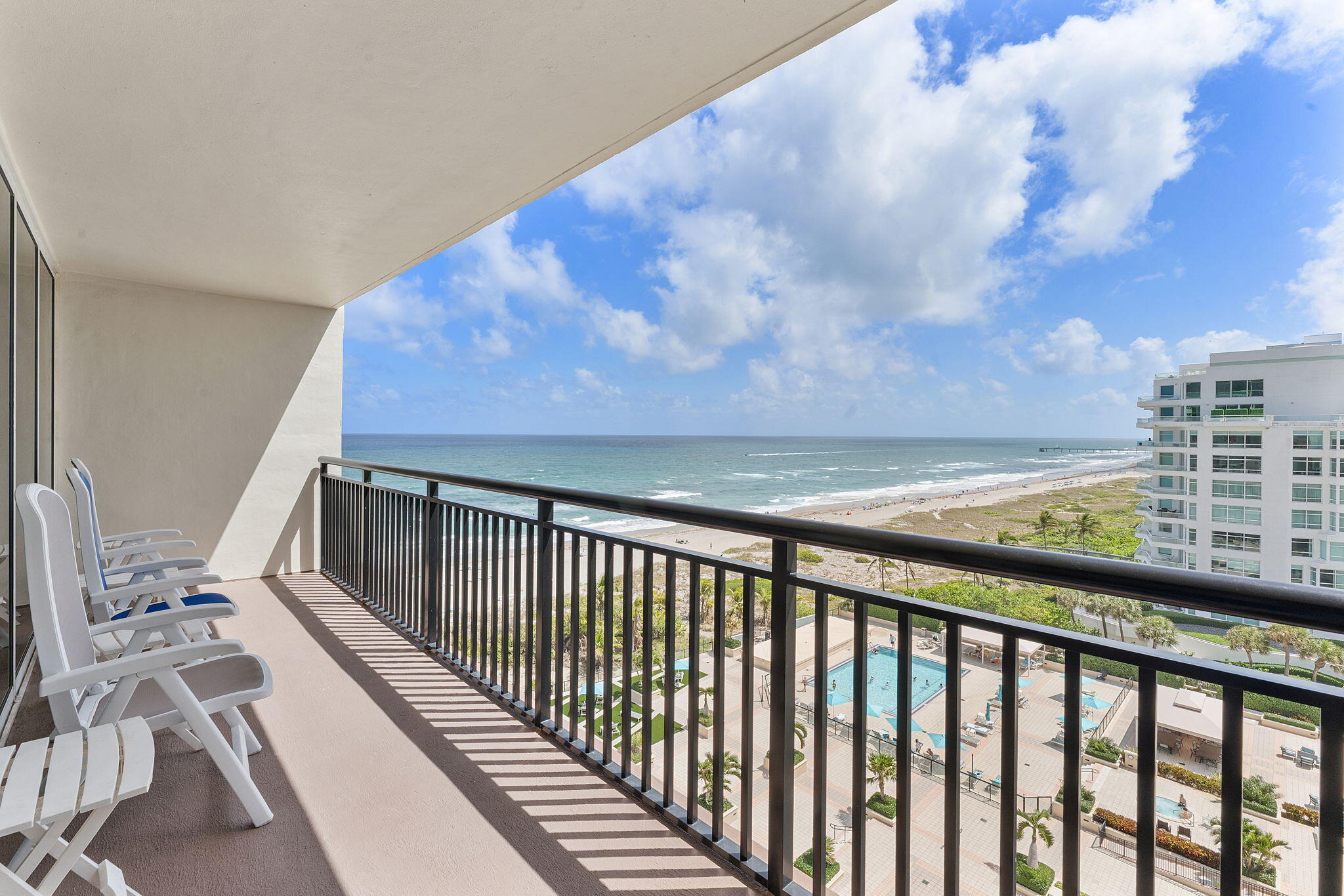 2000 South Ocean Boulevard, Unit 10H Boca Raton, FL 33432 - Photo 2 of 54 a view of balcony with wooden floor