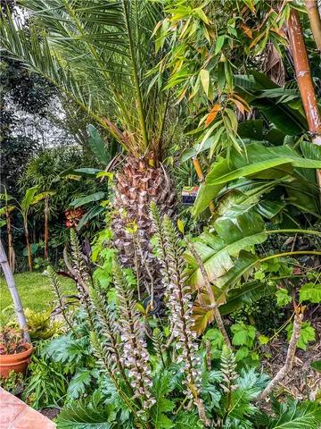 a swimming pool with outdoor seating