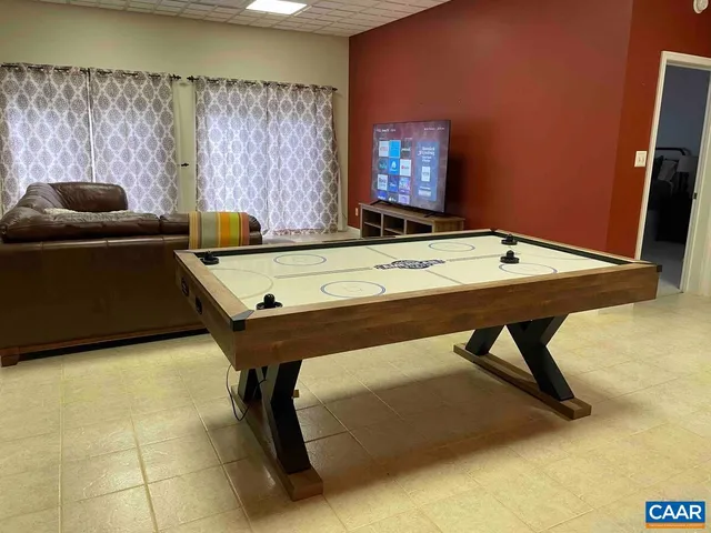 a view of a bench in a garden