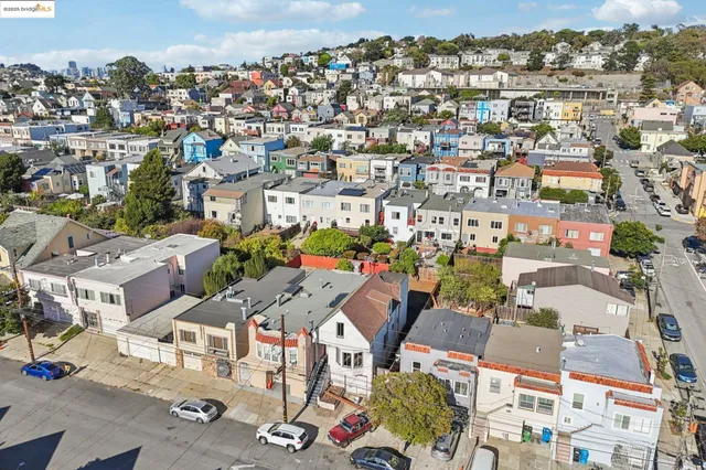 an aerial view of a city