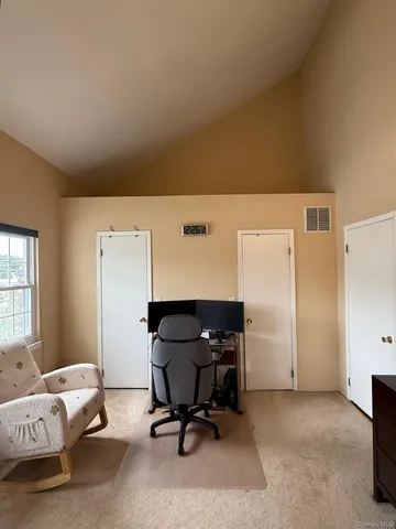 a view of workspace with a window