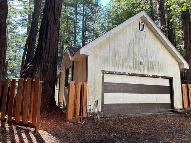 a backyard of a house