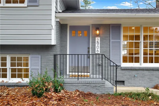 a view of front door