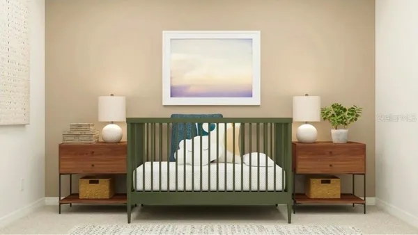 a bed room with a bed