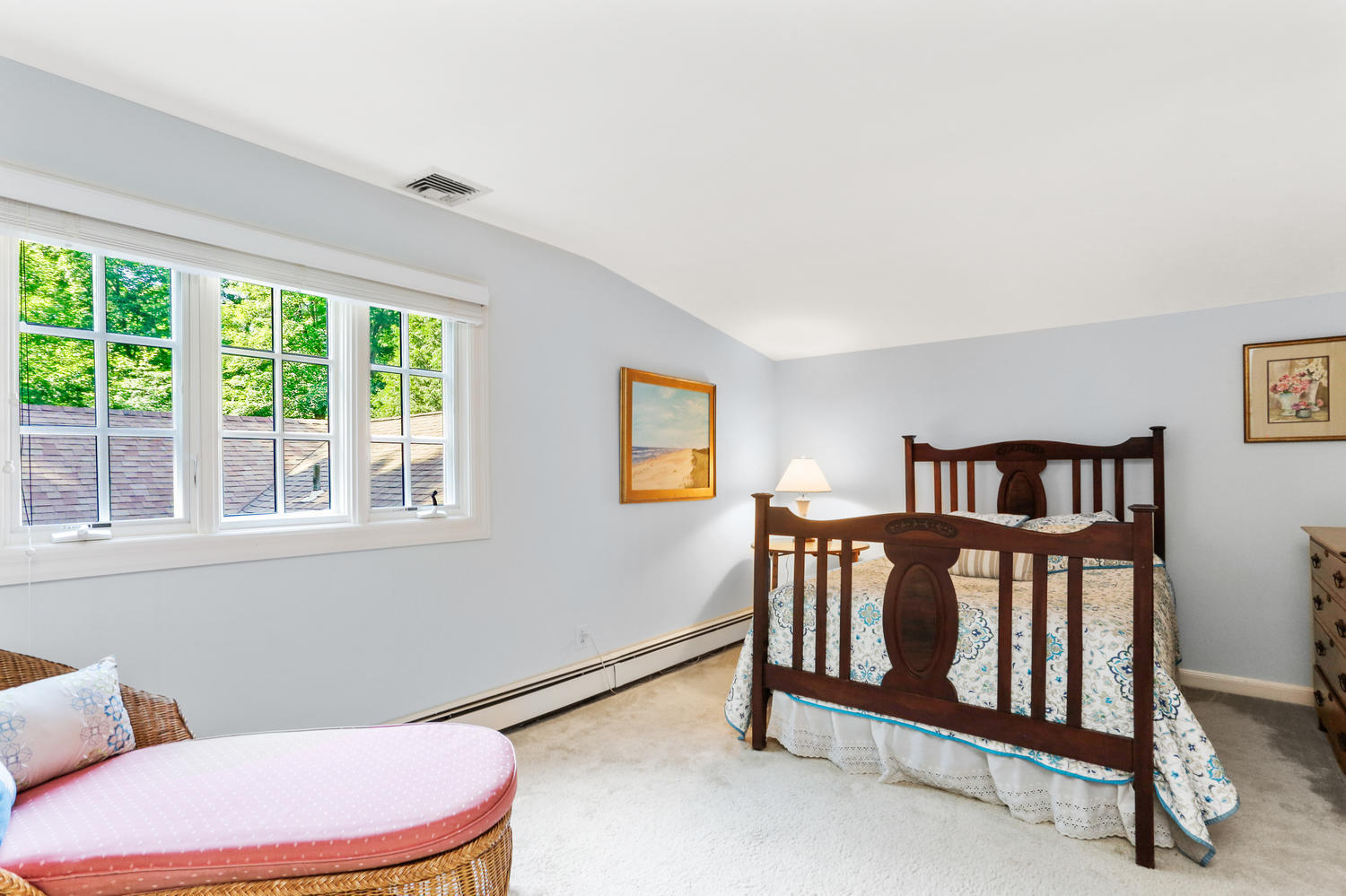 573 Valley Road New Canaan, CT 06840 - Photo 23 of 53 a bedroom with a bed and a window