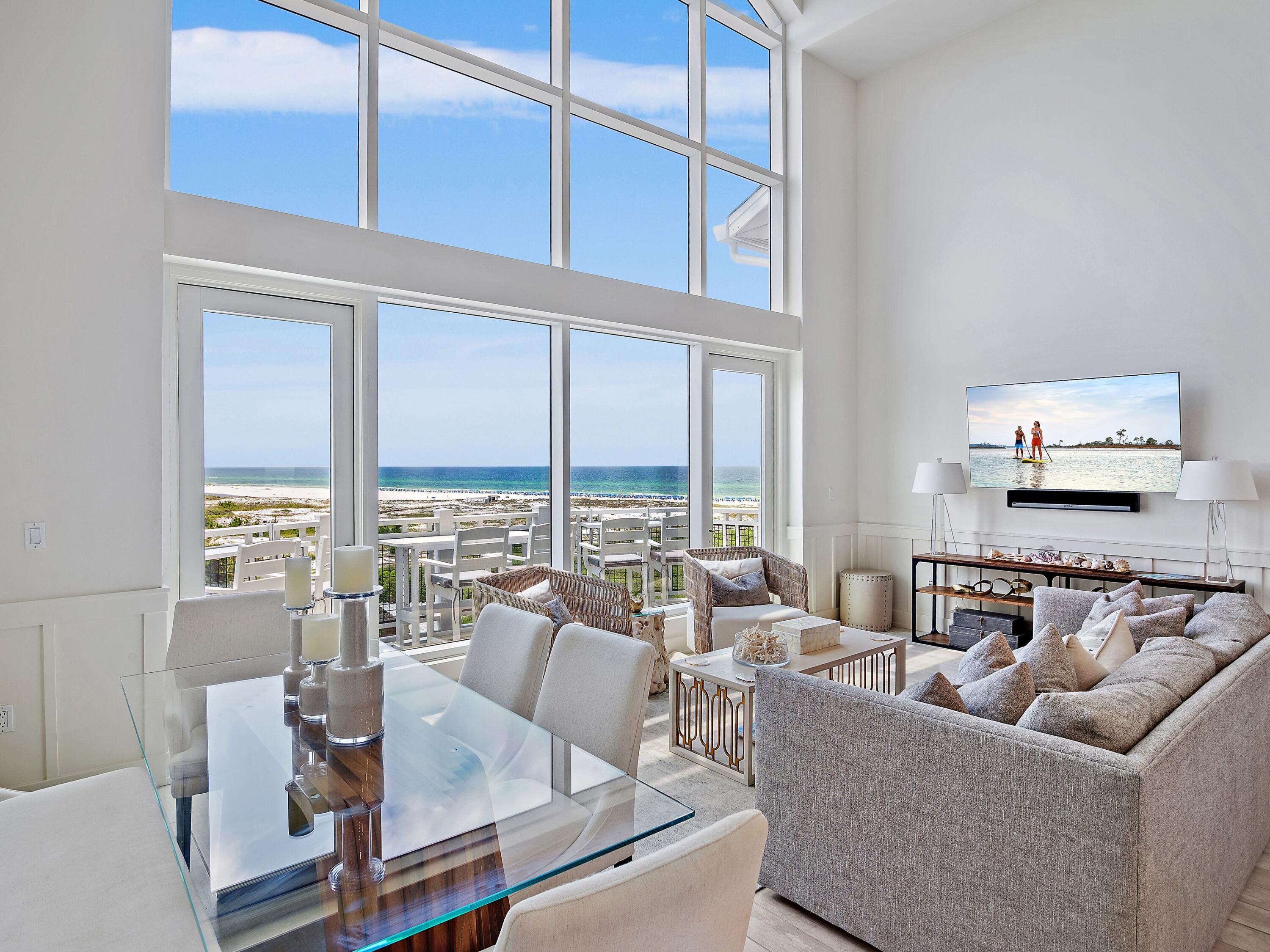 37 Compass Point Way South, Unit 421 Inlet Beach, FL 32461 - Photo 3 of 30 a living room with furniture wooden floor and a large window