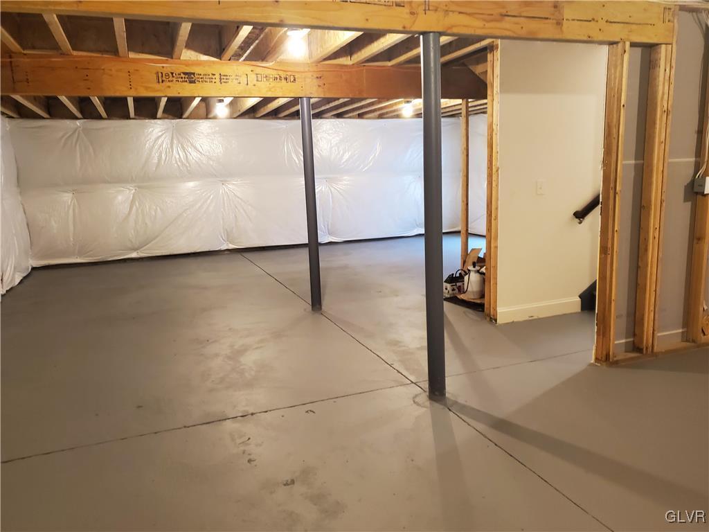 345 Newlins Road East Easton, PA 18040 - Photo 28 of 38 HUGE basement with Egress Window and Nice Ceiling