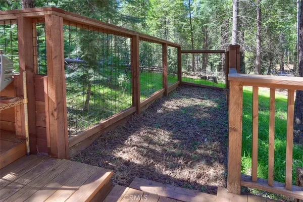 a view of a porch with a yard