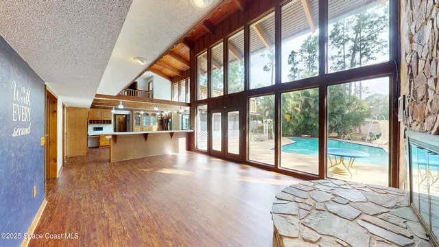 a bathroom with a shower and a toilet