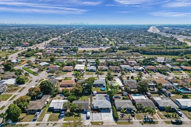 an aerial view of a city