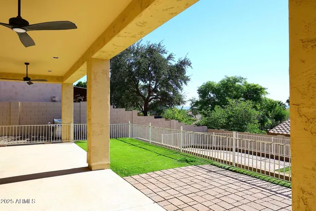 a view of a backyard with a garden