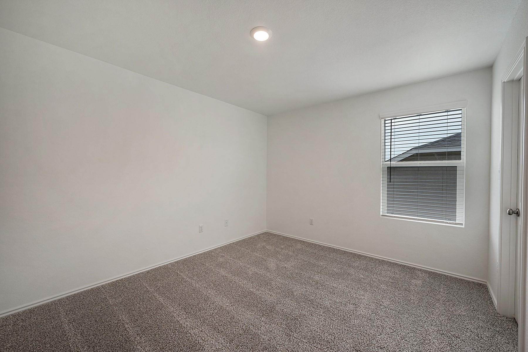 932 Mallow Road Leander, TX 78641 - Photo 28 of 34 A spacious, neutral room awaits personalization with plush carpeting and a bright window.