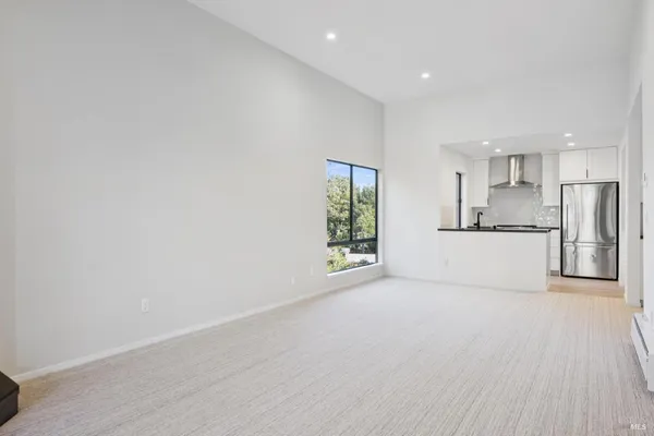 a view of large kitchen with a oven
