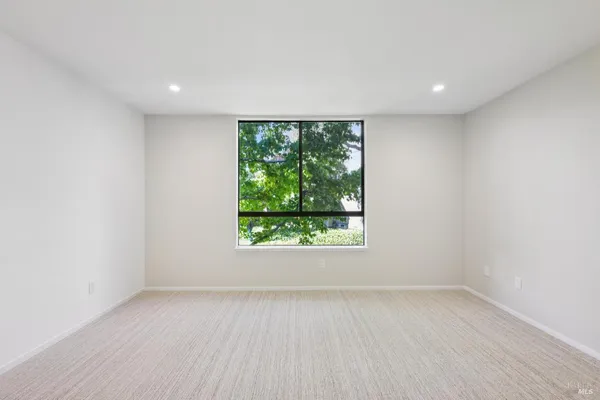 an empty room with a window