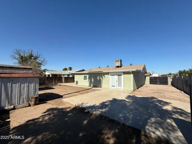 a view of a terrace with a bench