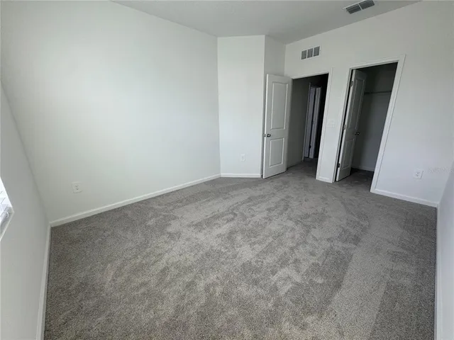 a view of small space with racks on the wall