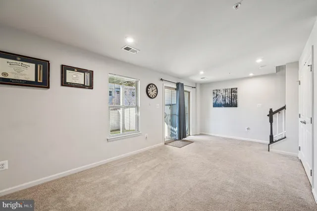 a view of balcony with furniture