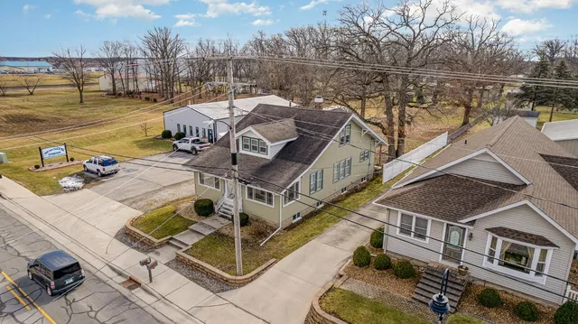a view of a house with roof deck