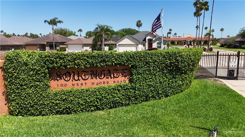 100 West Moore Road, Unit UT1 Pharr, TX 78577 - Photo 17 of 21 Gated Entrance with view of clubhouse