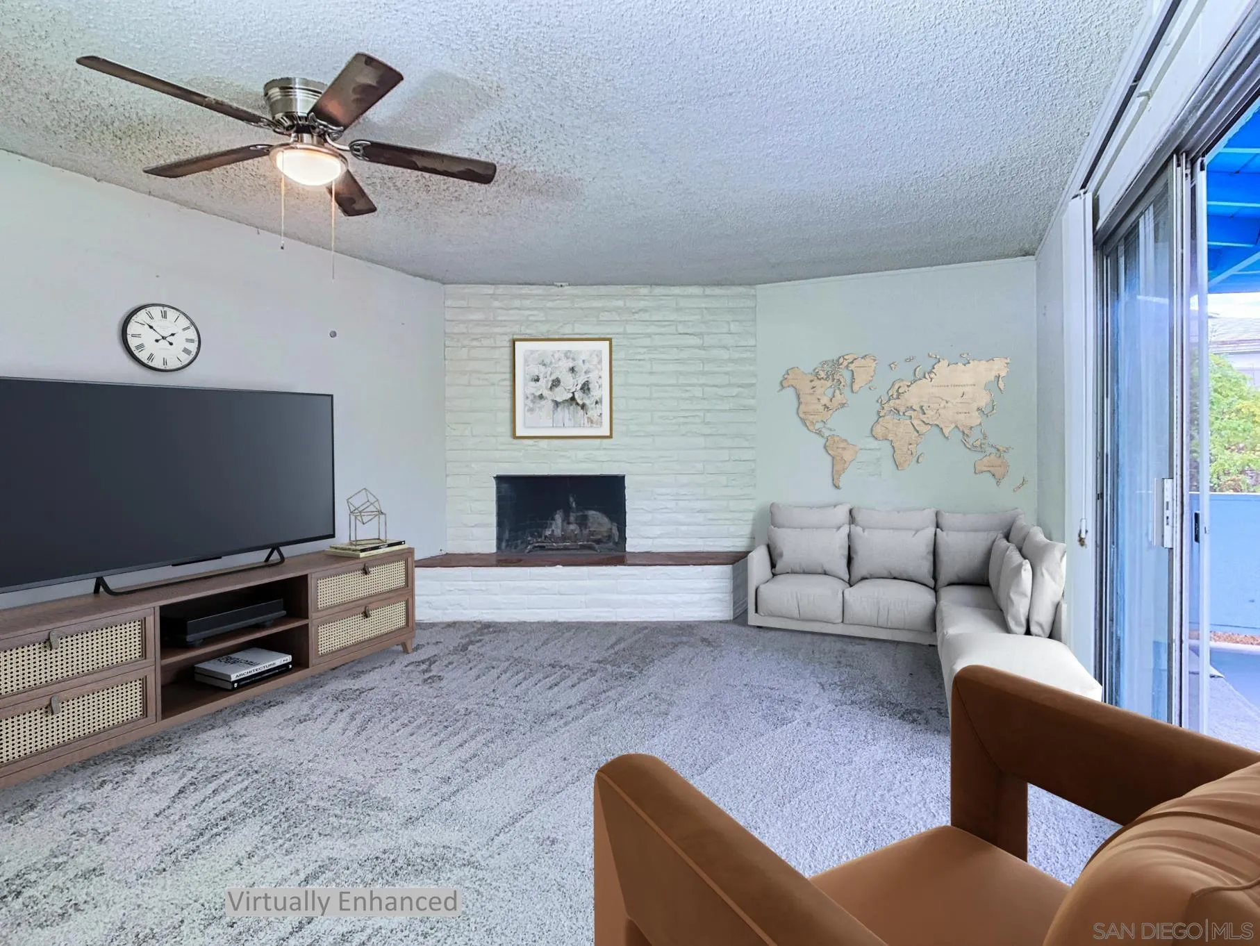 10111 Norte Mesa Drive Spring Valley, CA 91977 - Photo 27 of 29 a living room with furniture and a flat screen tv