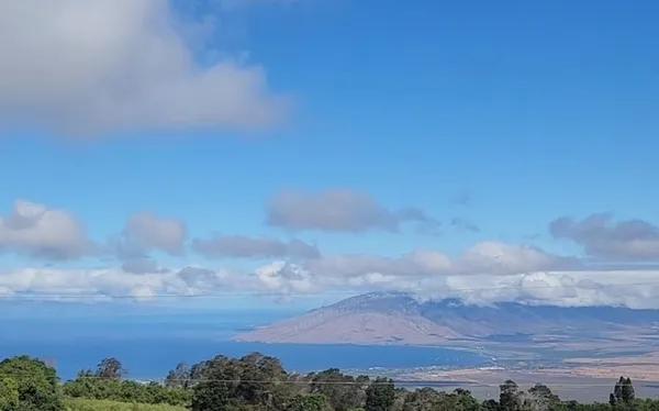 a view of city and mountain