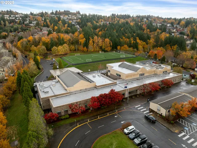 an aerial view of multiple house