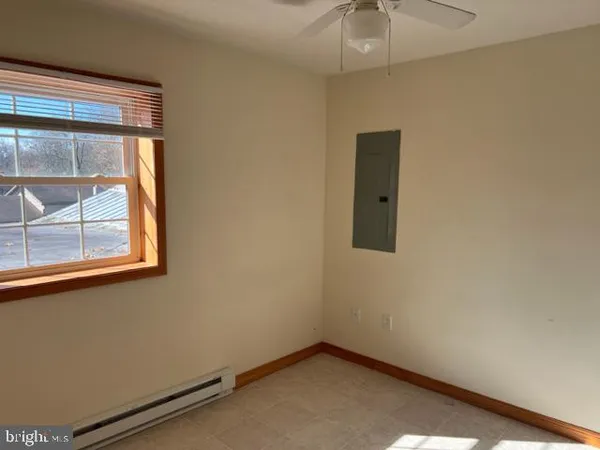 an empty room with a window