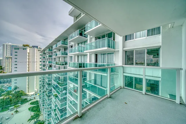 a view of a large window with a swimming pool