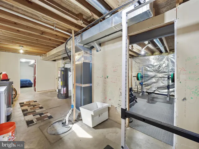 a room with gym equipment