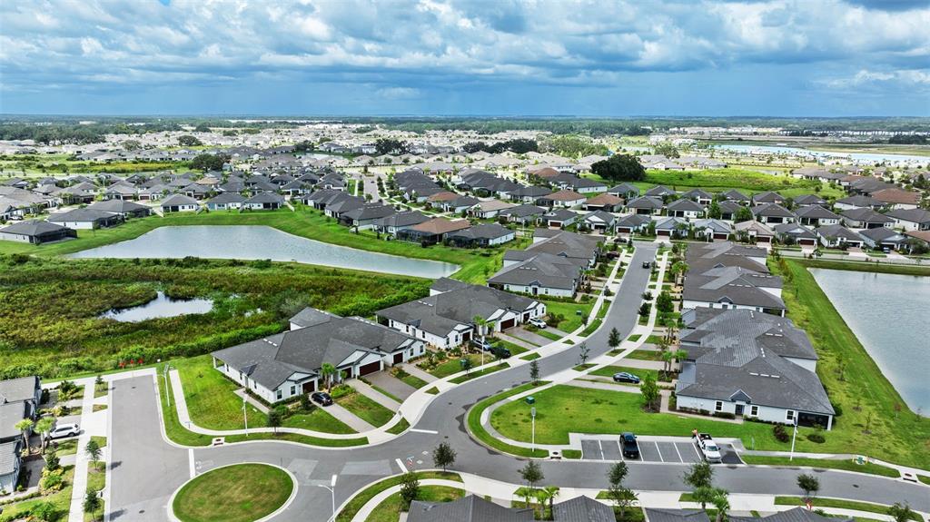 10232 Echo Dock Loop San Antonio, FL 33576 - Photo 40 of 43 an aerial view of residential houses with outdoor space and swimming pool