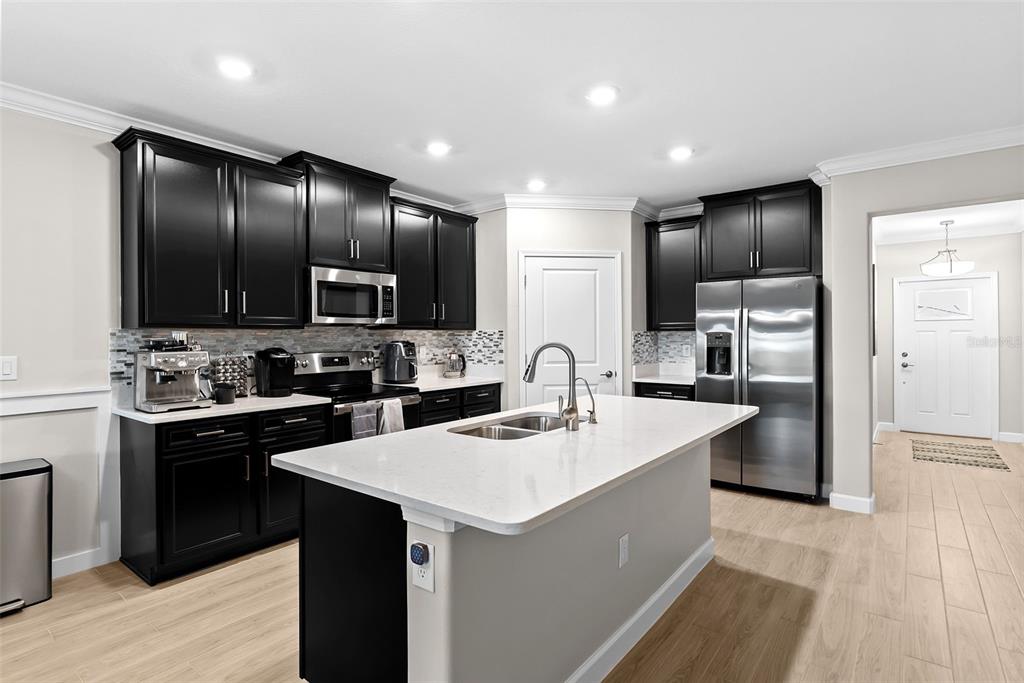 10232 Echo Dock Loop San Antonio, FL 33576 - Photo 8 of 43 a kitchen with cabinets a sink and appliances