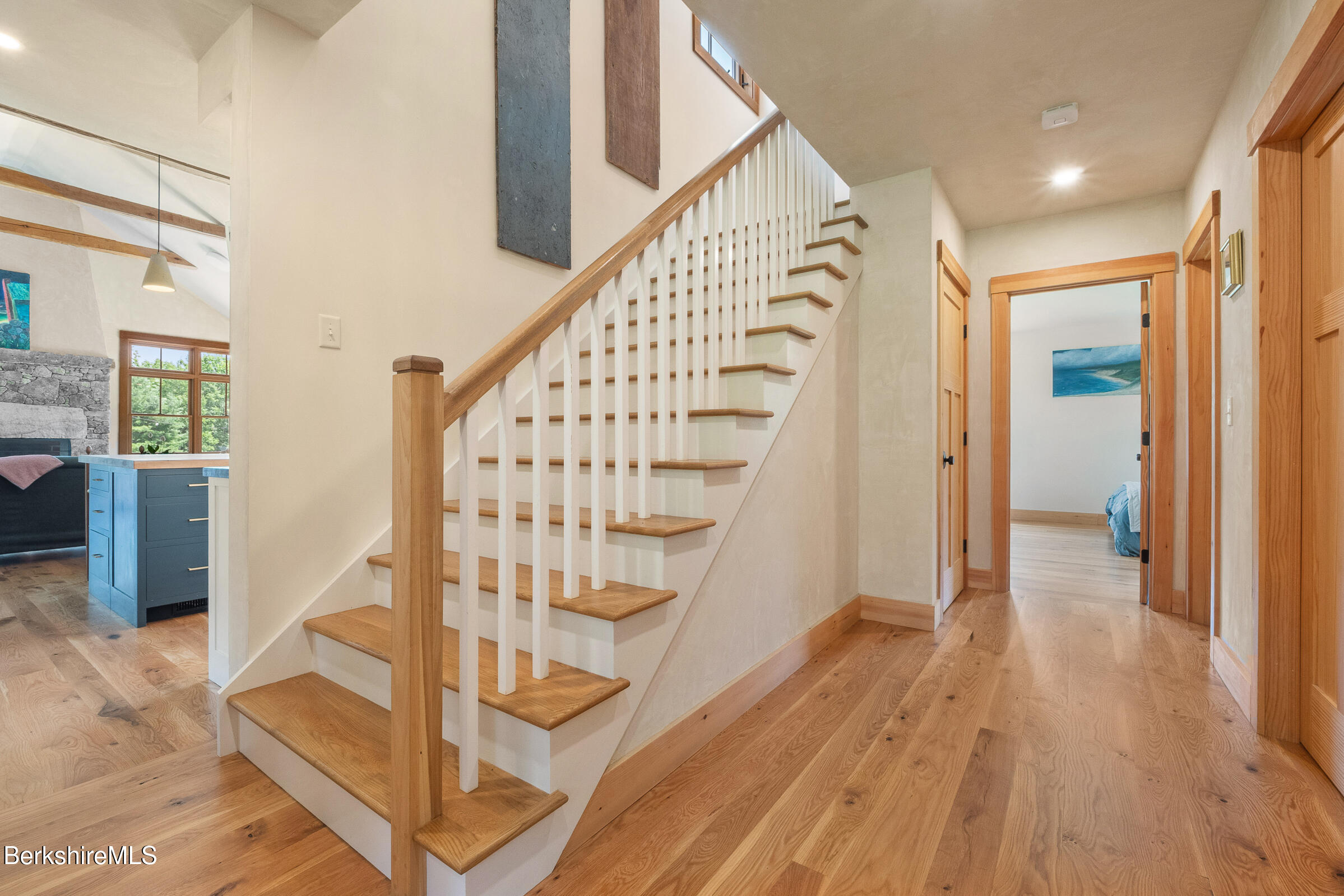 194 Sandisfield Road Sandisfield, MA 01255 - Photo 34 of 59 a view of entryway with wooden floor and stairs