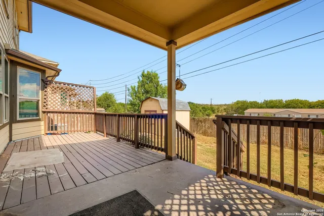 a backyard of a house
