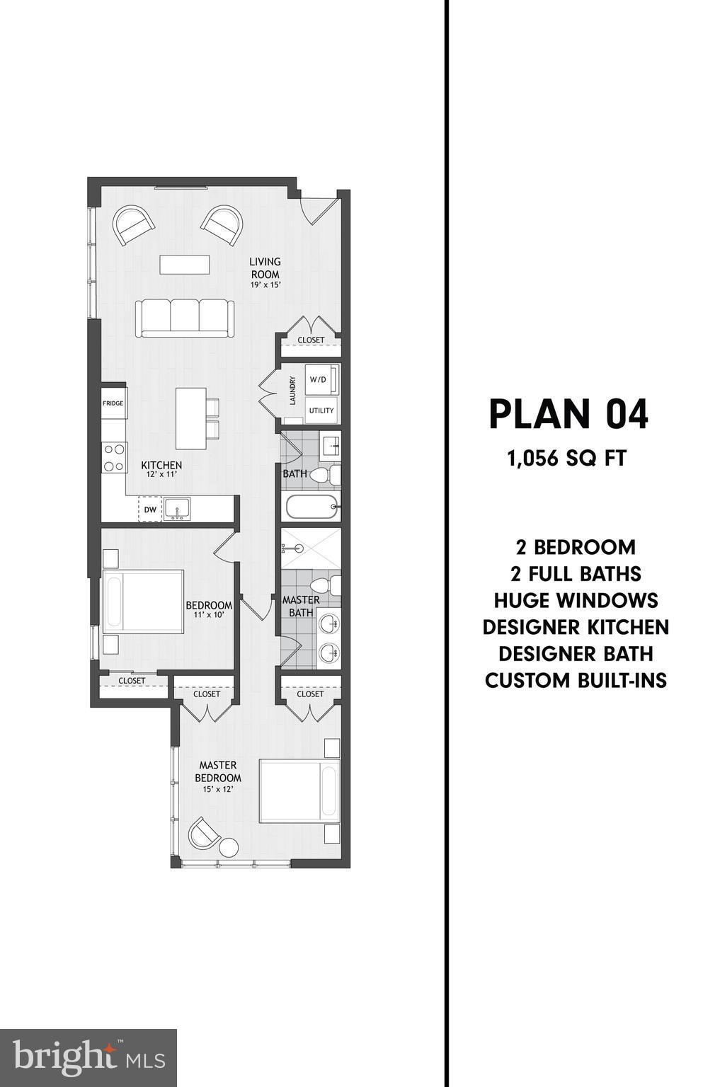 525 Park Road Northwest, Unit 104 Washington, DC 20010 - Photo 15 of 15 Floor plan.