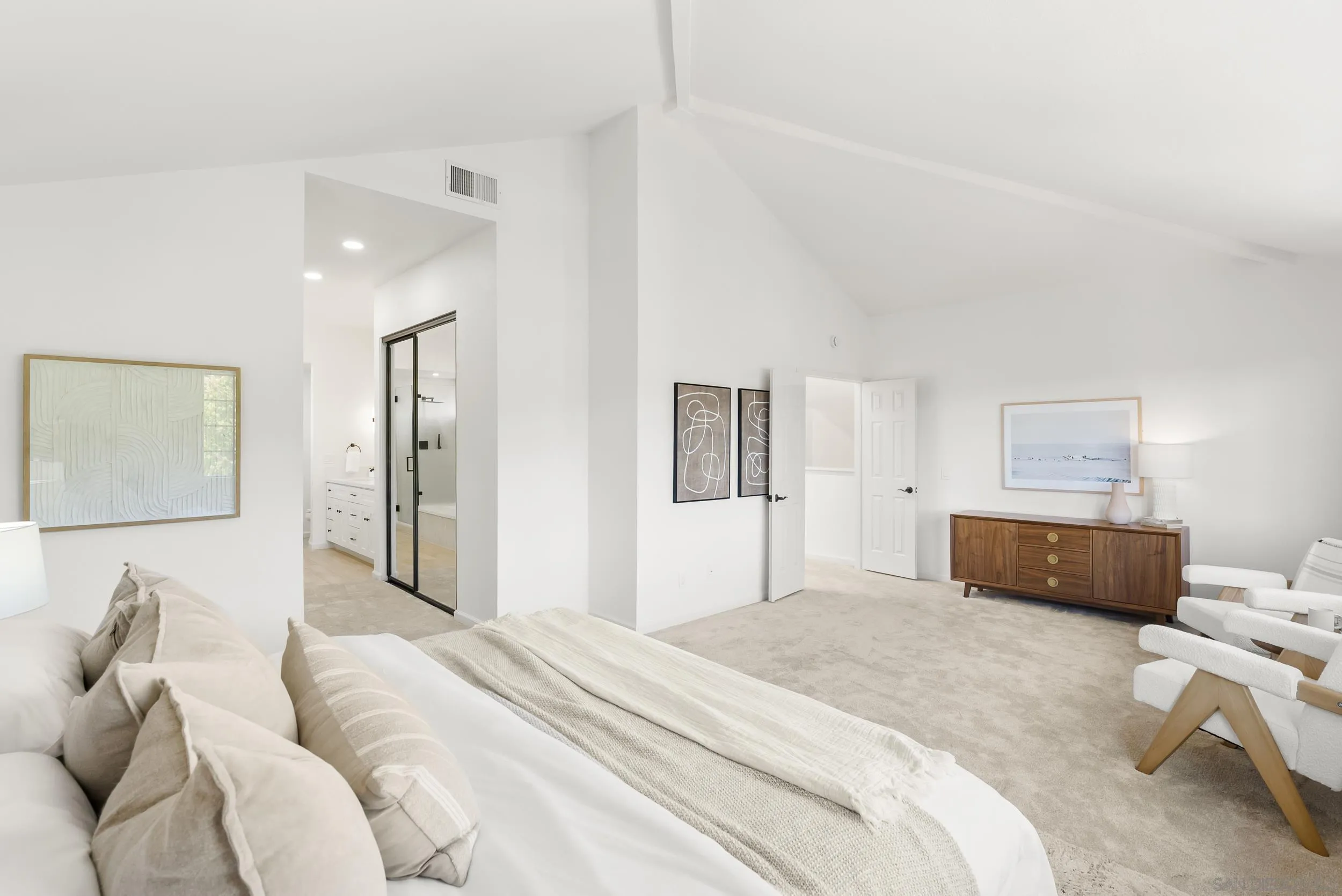 1240 Ladera Linda Del Mar, CA 92014 - Photo 17 of 35 a bedroom with a bed and window