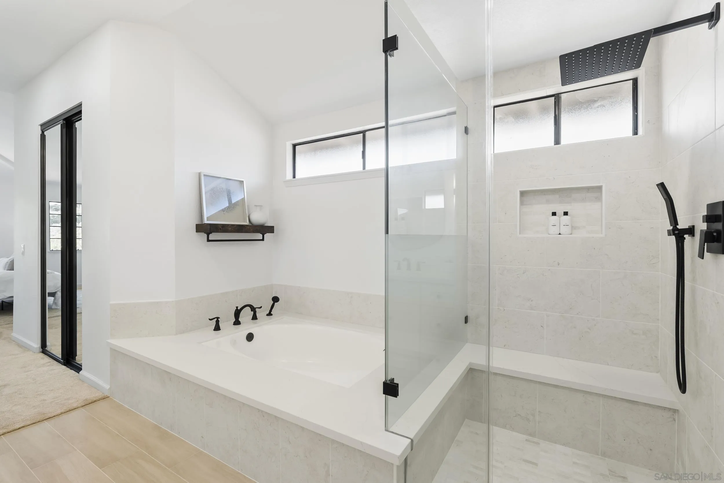 1240 Ladera Linda Del Mar, CA 92014 - Photo 20 of 35 a white bath tub sitting next to a shower