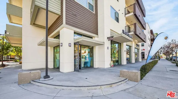 a view of a building with many windows