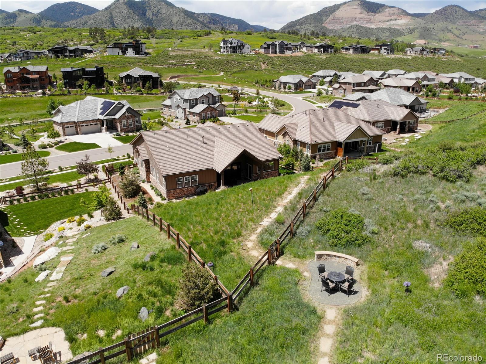 14945 Lyons Ridge Drive Morrison, CO 80465 - Photo 39 of 40 an aerial view of residential houses with outdoor space