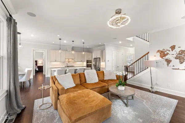 a bedroom with a bed and a table