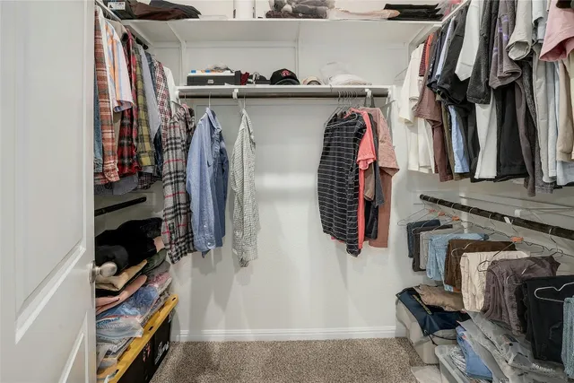 a bathroom with a shower and a glass door