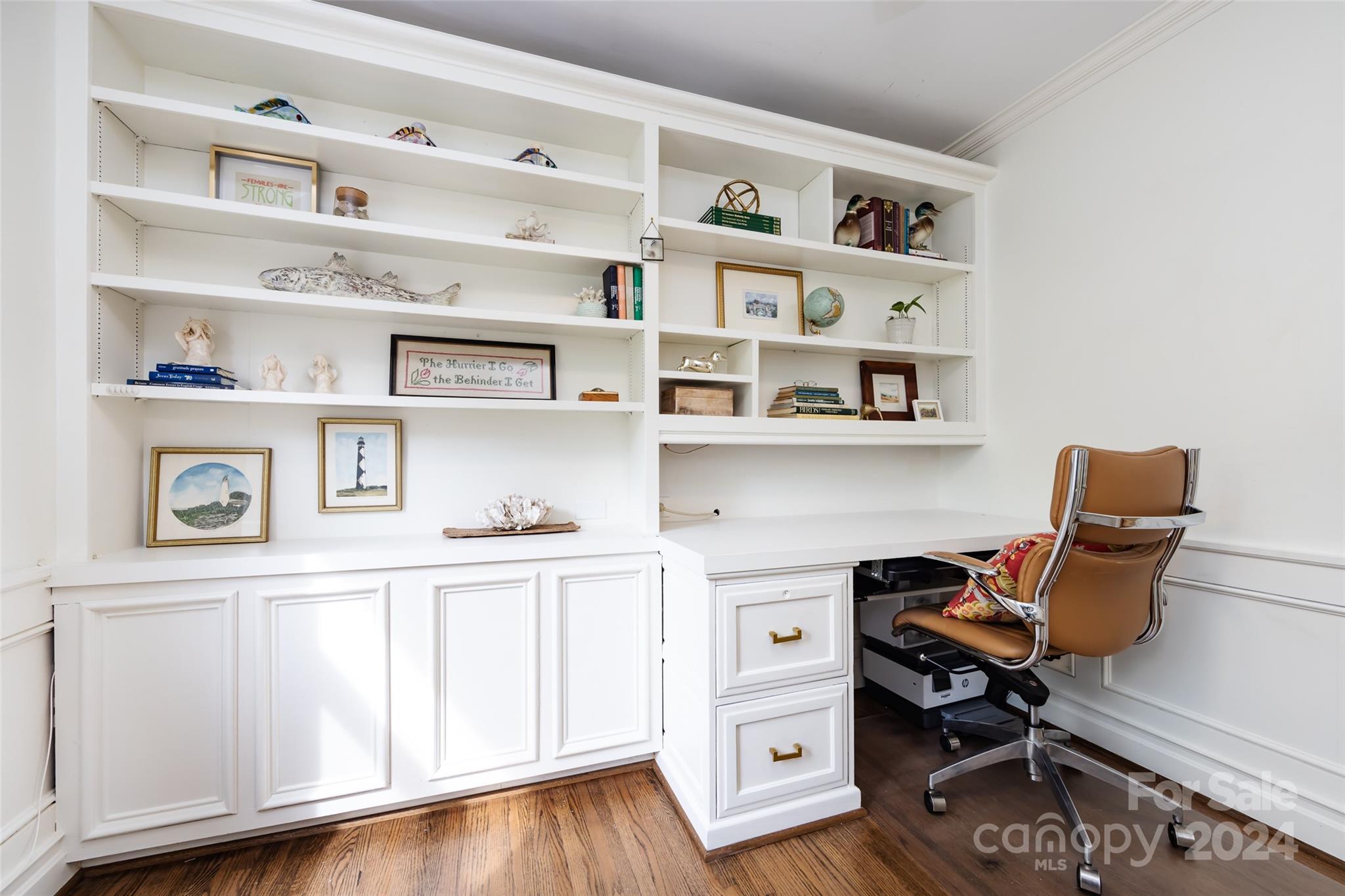 4820 Murrayhill Road Charlotte, NC 28209 - Photo 19 of 31 a view of workspace with wooden floor