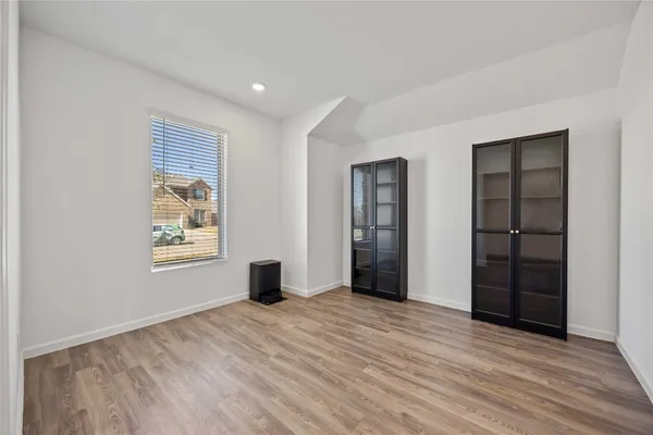 wooden floor and windows in a room