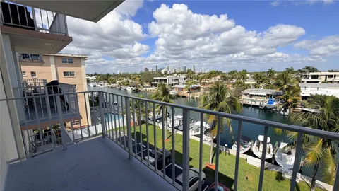 a view of city from a balcony