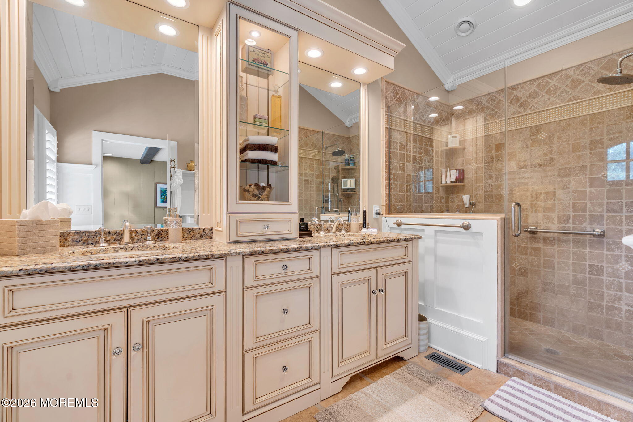 2 Alyce Lane Rumson, NJ 07760 - Photo 16 of 35 a bathroom with a granite countertop sink mirror and double