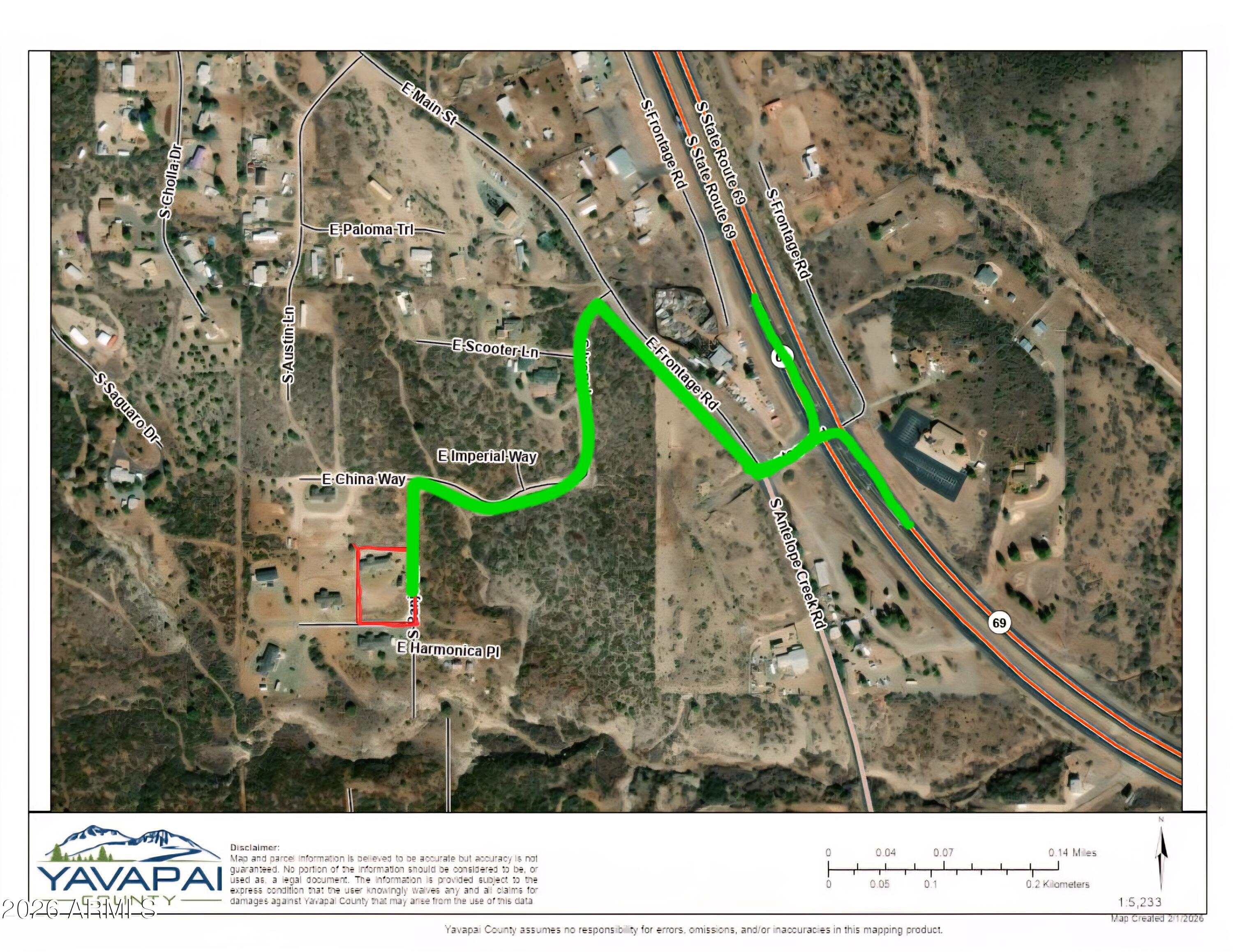 10930 South Banjo Way Mayer, AZ 86333 - Photo 29 of 30 County with road outlined