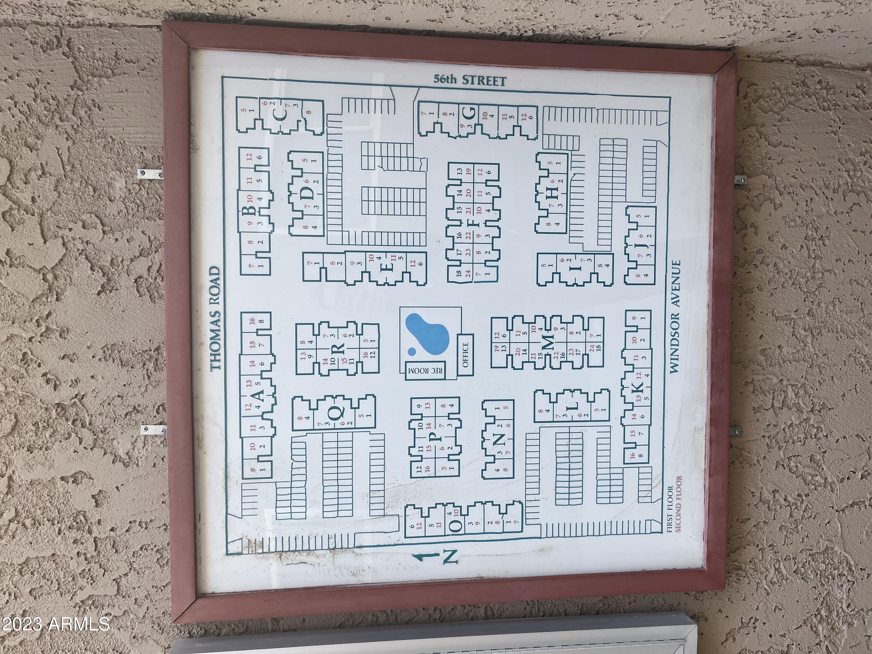5525 East Thomas Road, Unit H5 Phoenix, AZ 85018 - Photo 25 of 25 Spengler Condo map